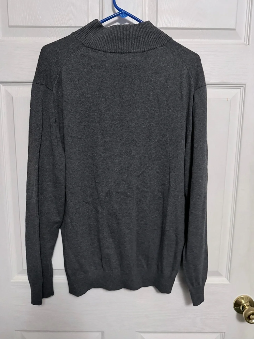 Nautica Men's Charcoal Gray Quarter-Zip Sweater